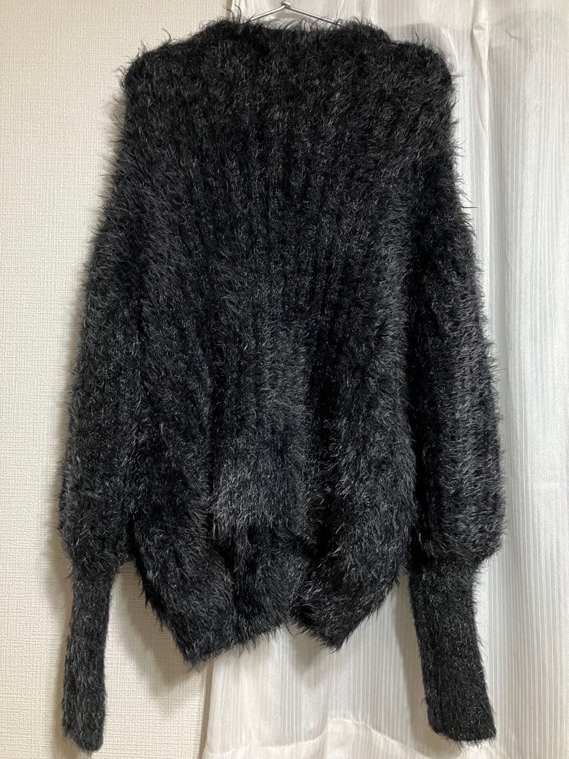 a*a様 ラベルエチュード　フェザーヤーンリラックス2wayカーディガン　ブラッ