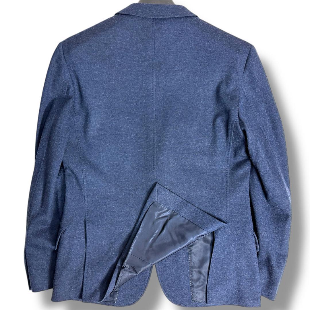 J6083 超美品 ポールスミス ソフトツイード テーラードジャケット 紺 M