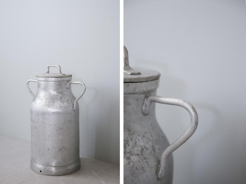 フランスアンティーク古いミルク缶/ゴミ箱/小物入れ/傘立て/花器(90-19-2