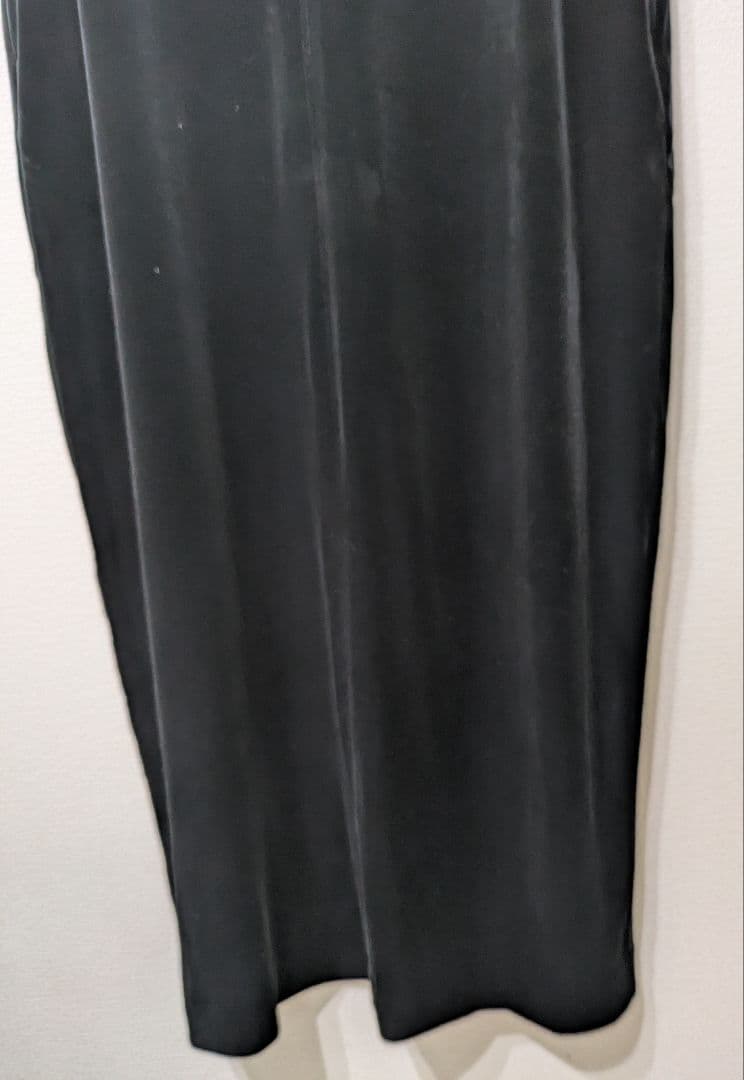 新品 ベロア ロング丈 ワンピース M 黒 おしゃれコーデ Annukアンヌーク