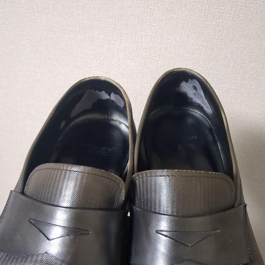 定価10万イタリア製 Giorgio Armani ポインテッドトゥ 革靴