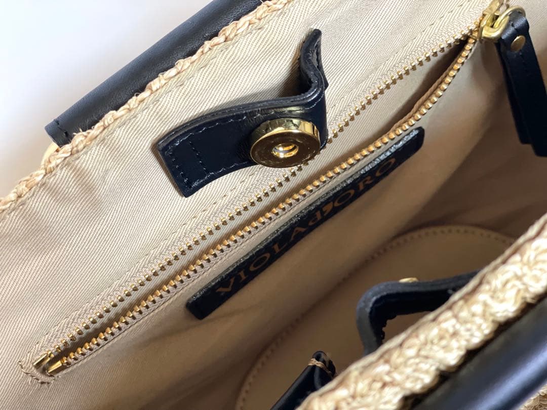 【新品未使用】ヴィオラドーロ ストロー かごバッグ