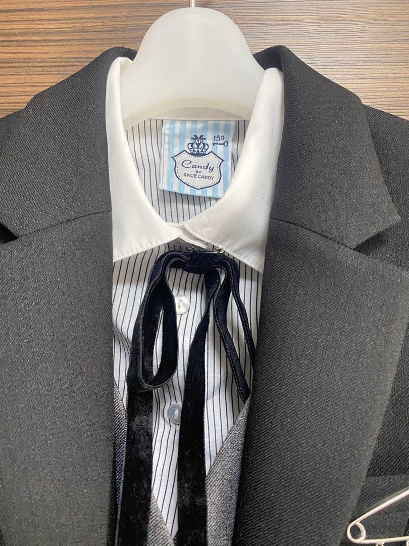 卒業式　女の子Candy 150cm ブラックスーツ 3点セット