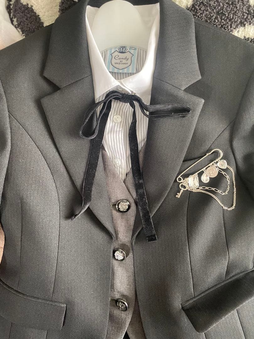 卒業式　女の子Candy 150cm ブラックスーツ 3点セット