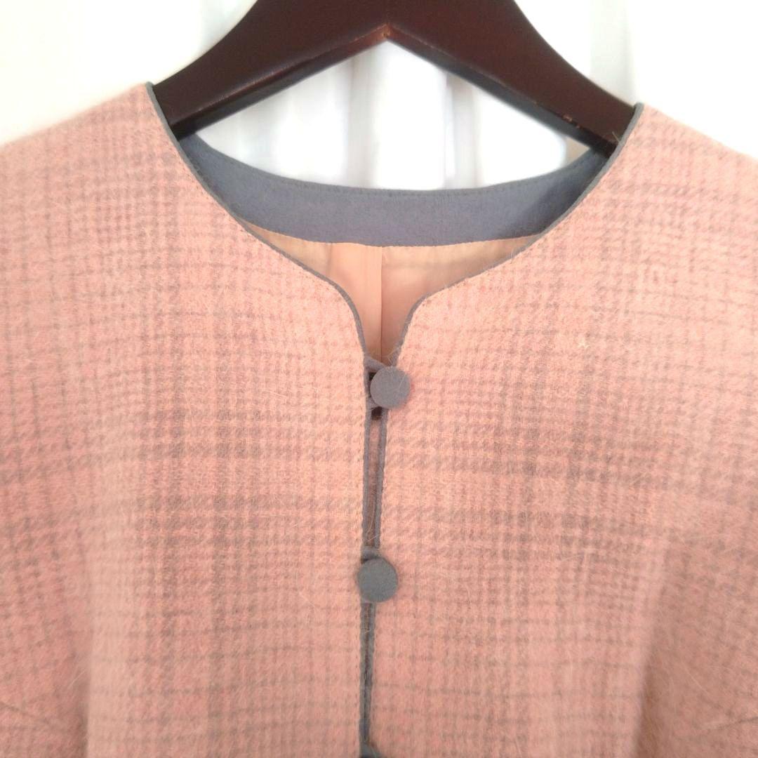 昭和レトロワンピース　1点もの　L～LL　オーダーメイド　ウール　アンゴラ