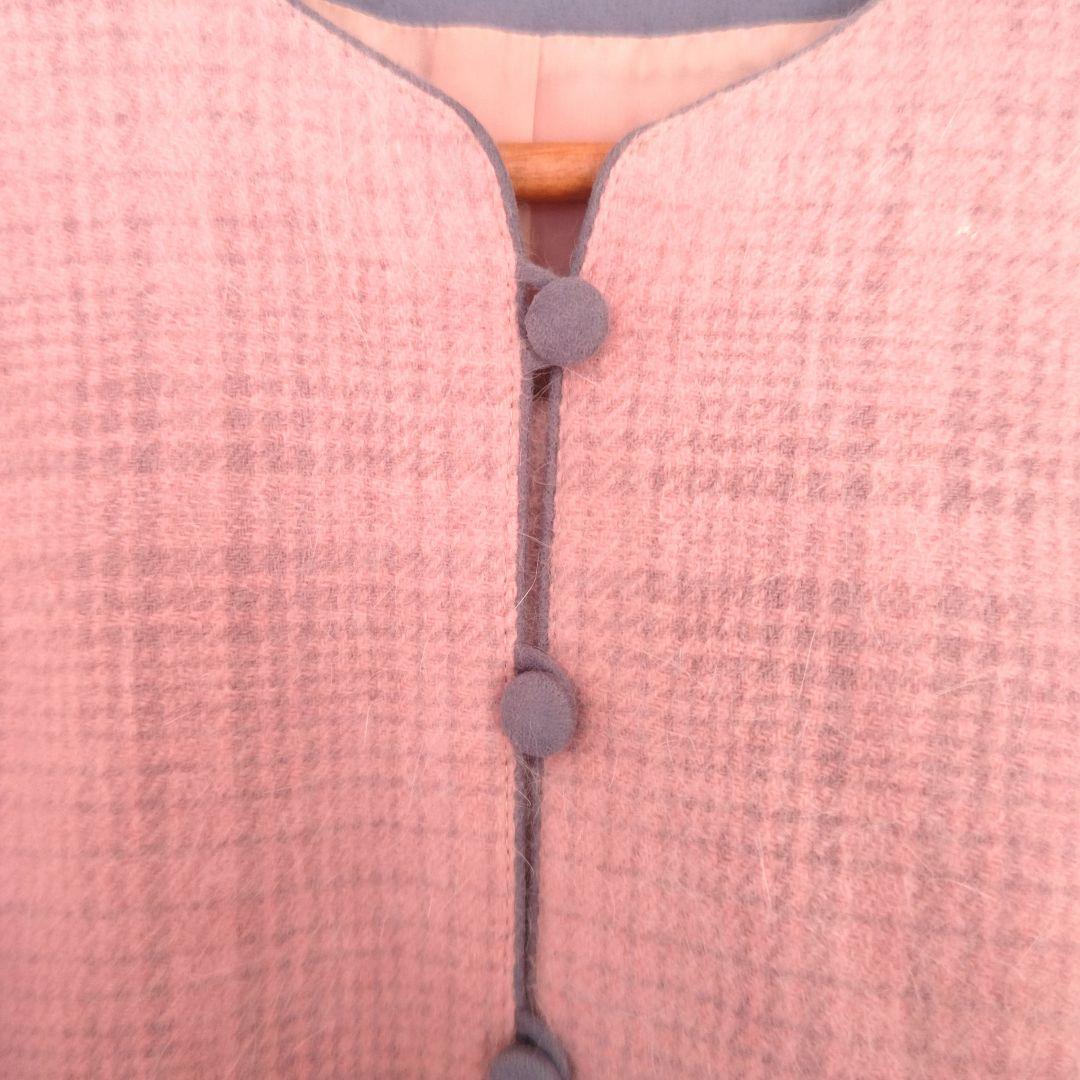 昭和レトロワンピース　1点もの　L～LL　オーダーメイド　ウール　アンゴラ