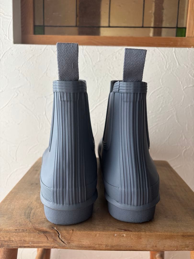 美品✴︎HUNTER ハンター ブルー サイドゴアレインブーツ チェルシー26㎝