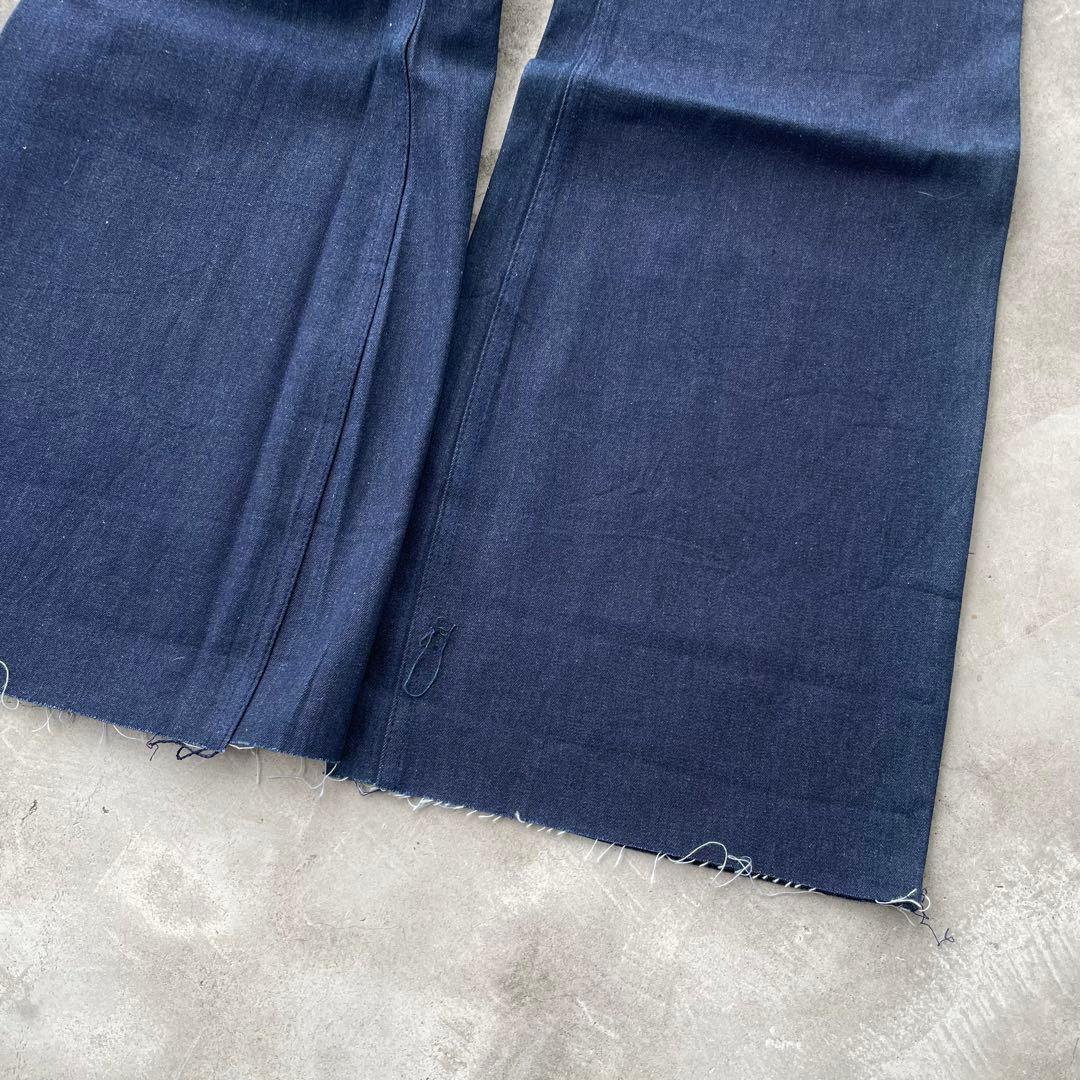 80s US NAVY デニムセーラーパンツ フレア ベルボトム w29 古着