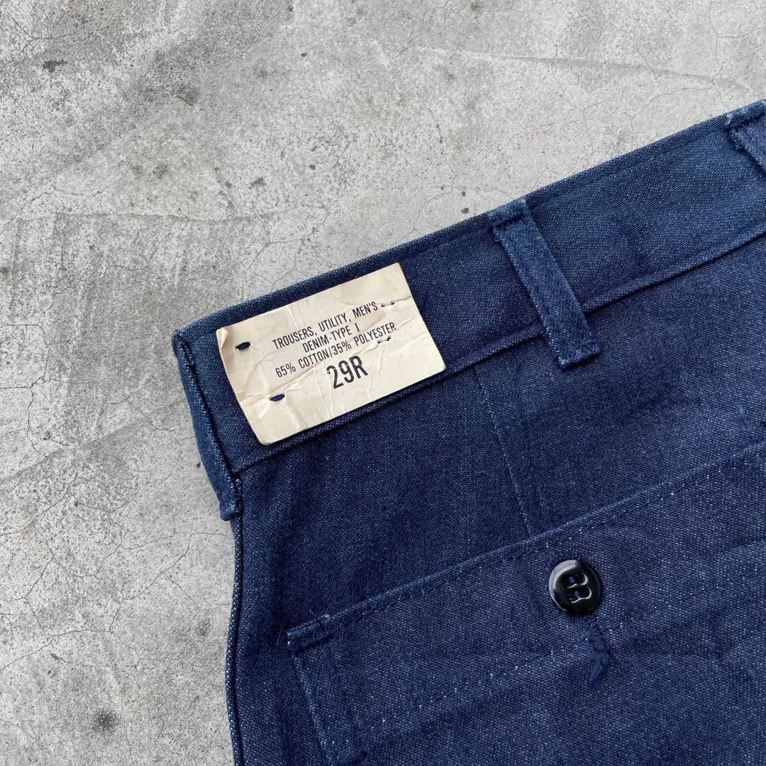 80s US NAVY デニムセーラーパンツ フレア ベルボトム w29 古着