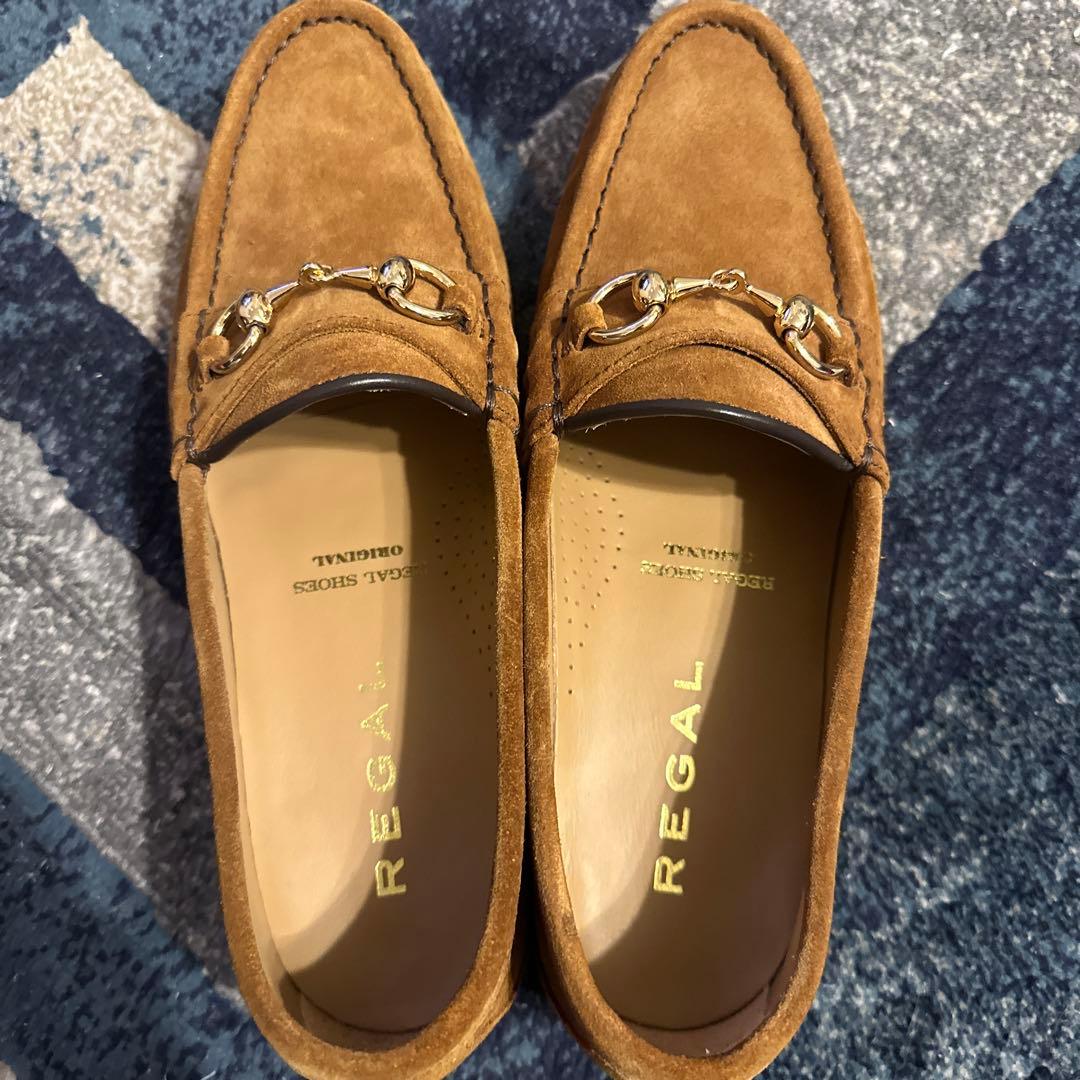 REGAL スエード ブラウン ローファー
