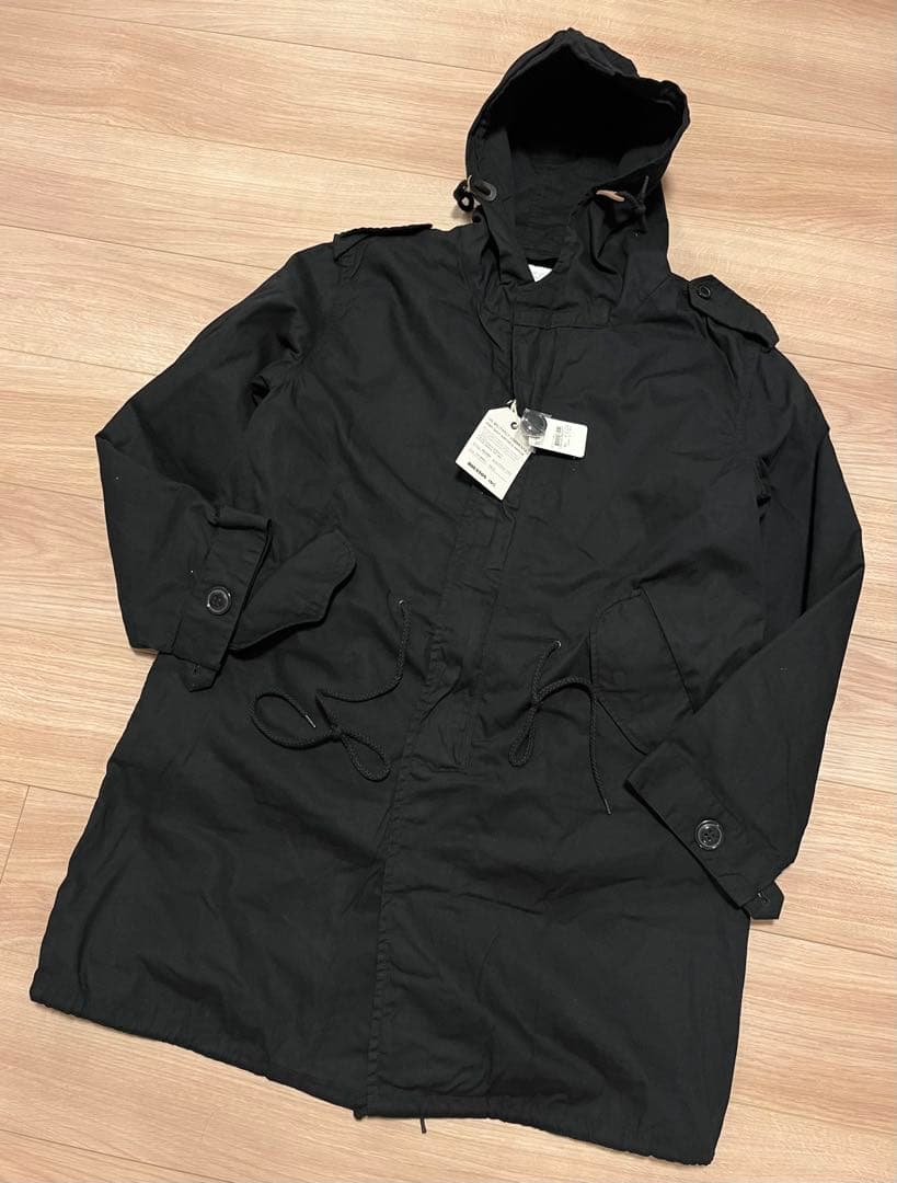 新品 HOUSTON モッズコート M-51 パーカー ブラック 黒 XS