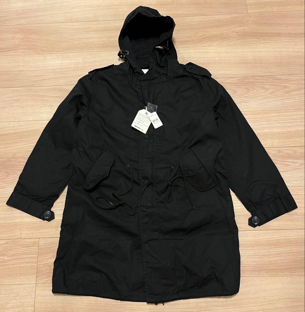 新品 HOUSTON モッズコート M-51 パーカー ブラック 黒 XS