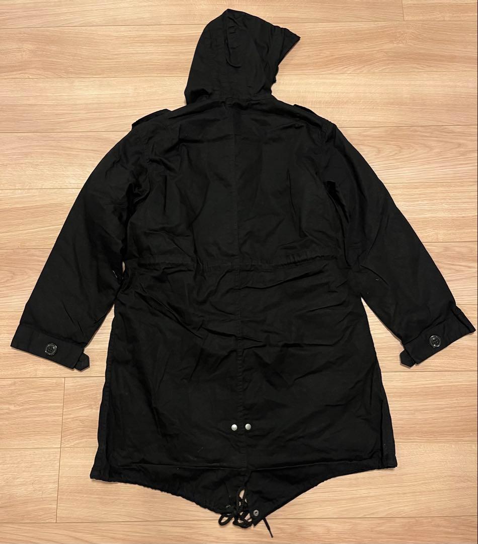 新品 HOUSTON モッズコート M-51 パーカー ブラック 黒 XS