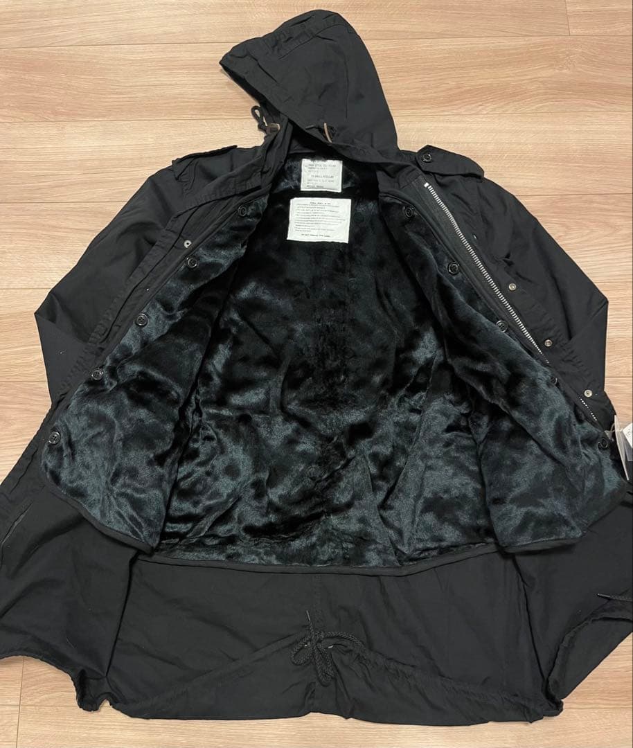 新品 HOUSTON モッズコート M-51 パーカー ブラック 黒 XS