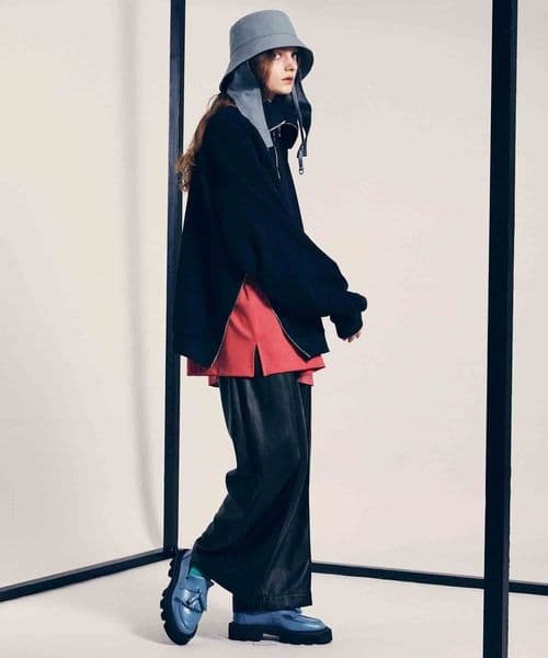 （美品）【Maison Special】 ハイネックハーフジップ　スウェット