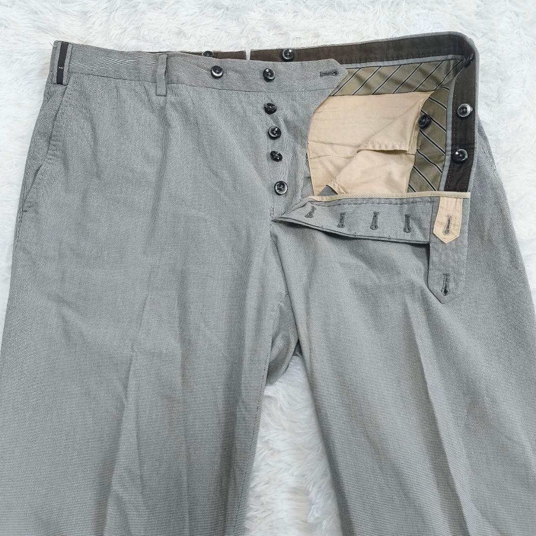 PT01 ピーティーゼロウーノ スラックス 54 2XL グレー 千鳥柄 大きい