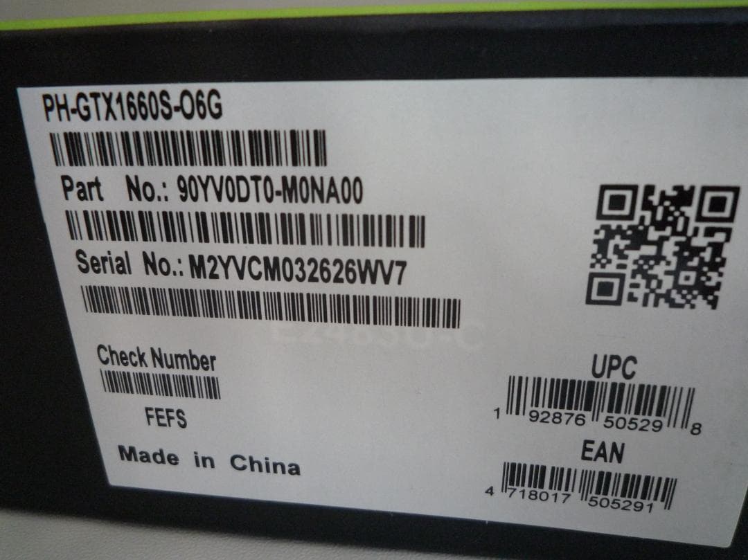 ASUS GeForce GTX1660スーパー パーツ 6GB GDDR6