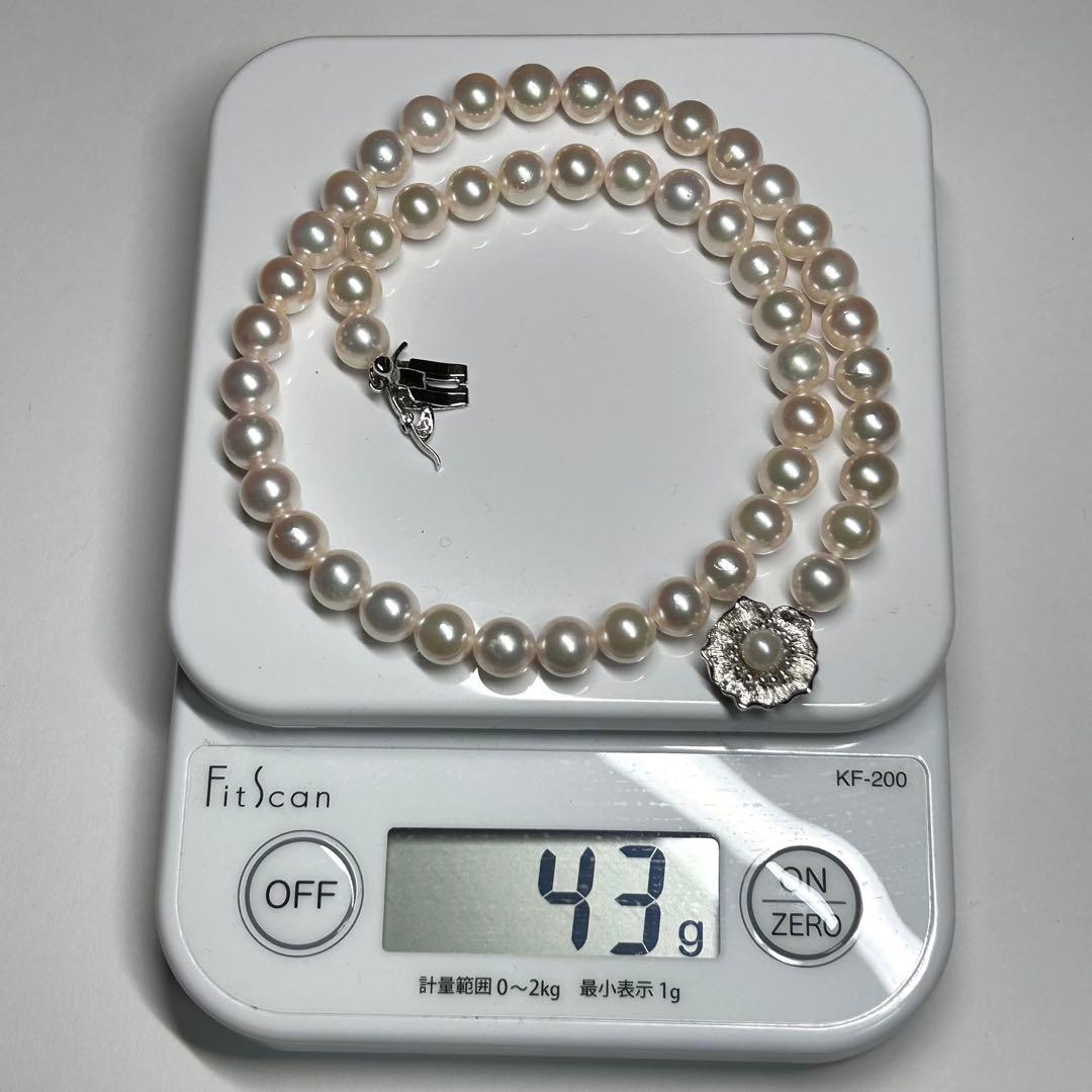 照り良 あこや 8.43mm 43g SILVER刻印 42.5cm レディース