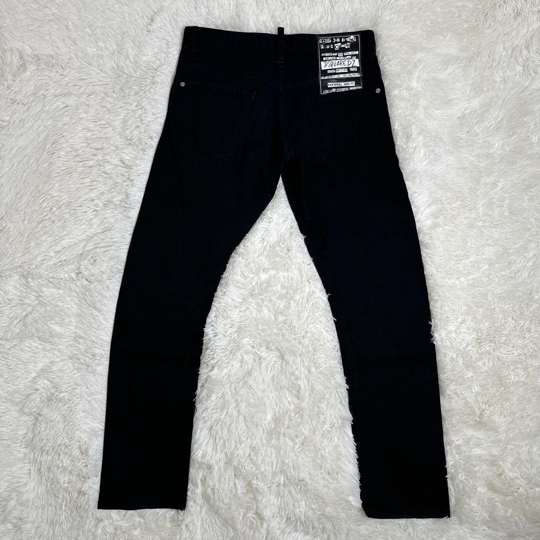 【未使用】DSQUARED2 ダメージ　ブラックデニム　44 セクシーツイスト