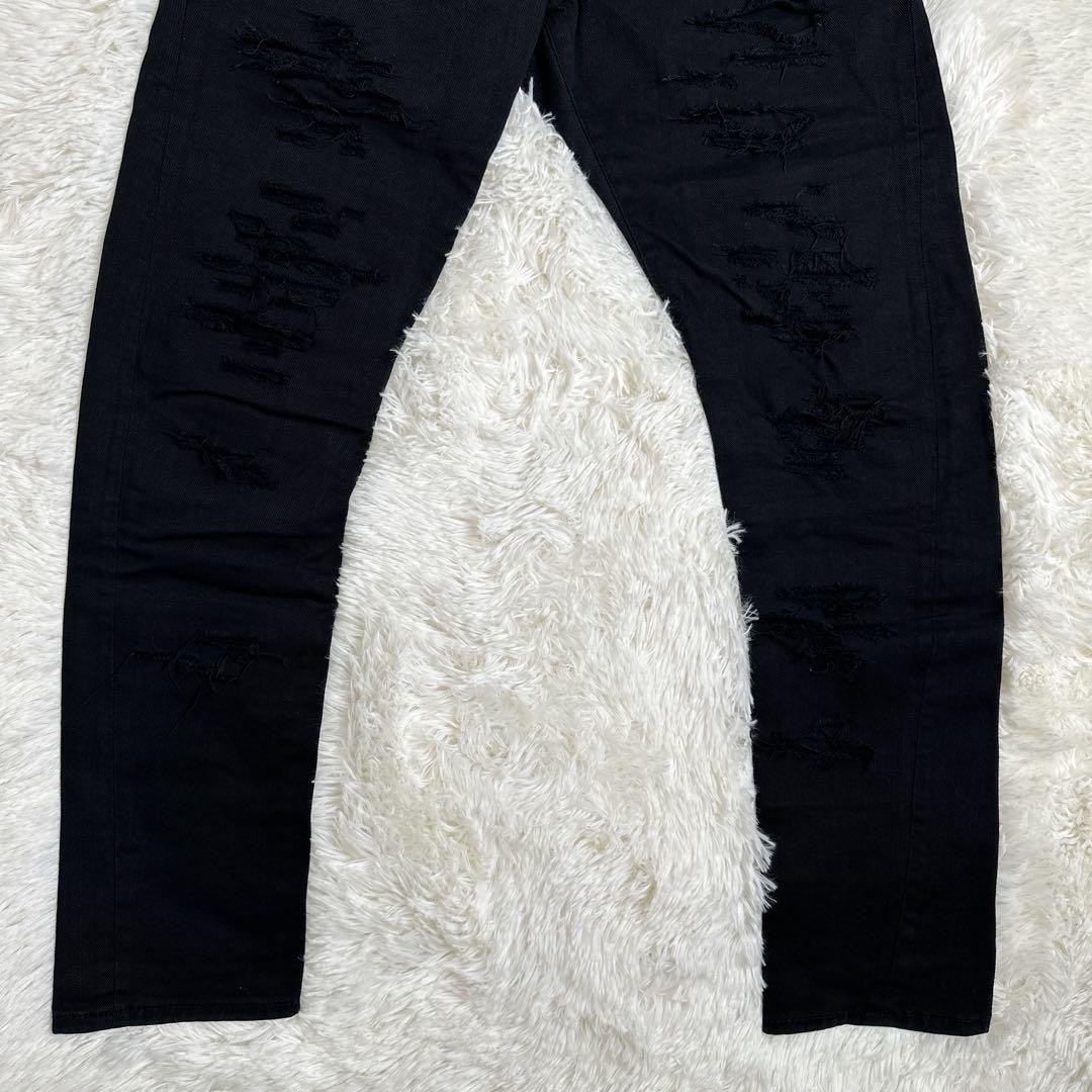 【未使用】DSQUARED2 ダメージ　ブラックデニム　44 セクシーツイスト