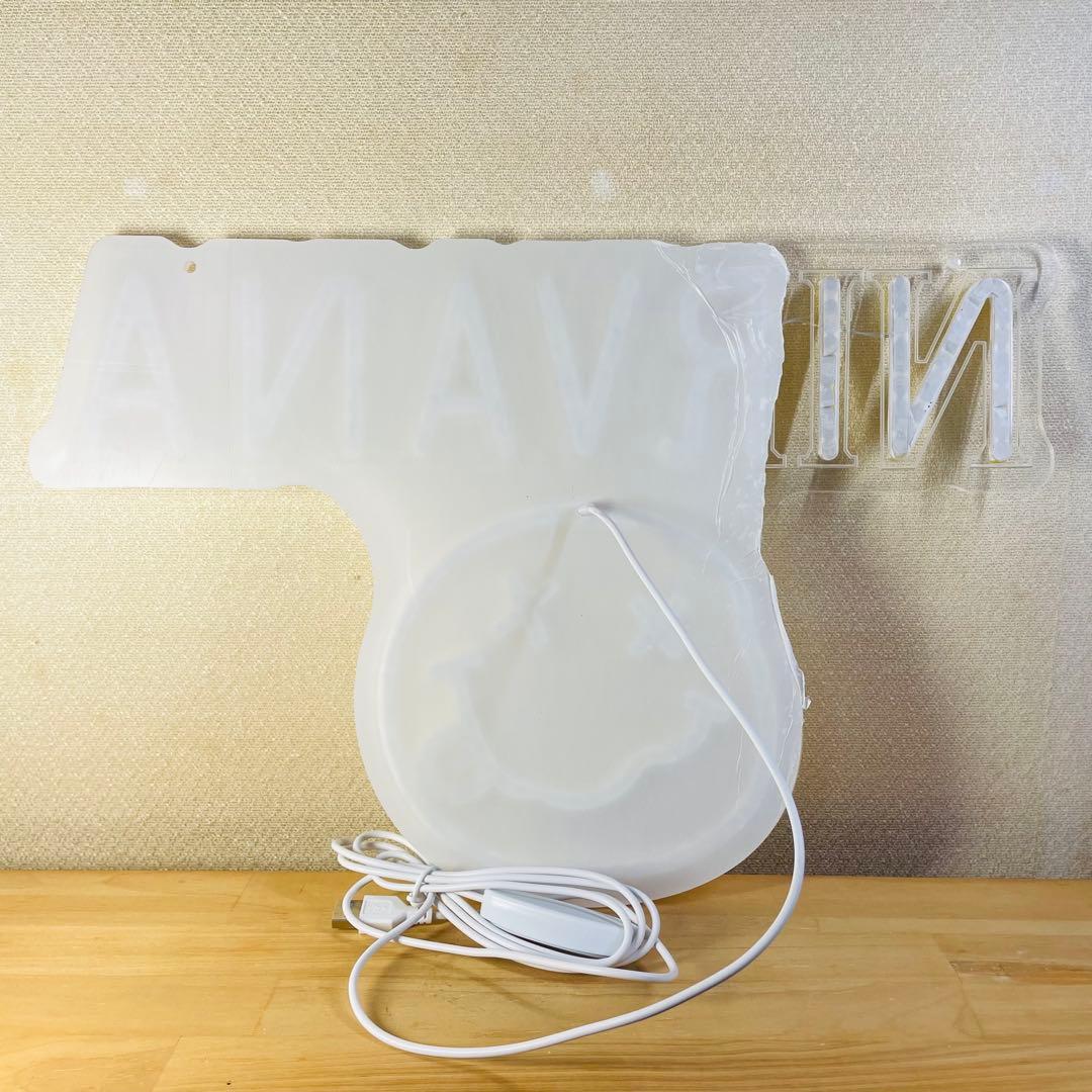 【人気】NIRVANA スマイリー バンドロゴ ネオンサイン ライト 調整可能