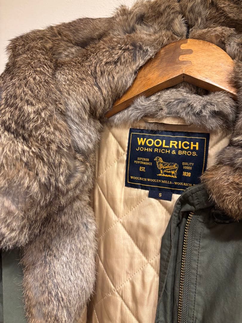 WOOLRICH ラビットファー　中綿ライナー　モッズコート