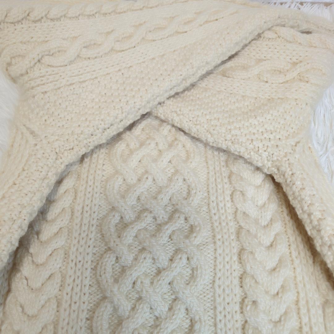 【美品】INVERALLAN ケーブルニット 肉厚 スコットランド ハンドメイド