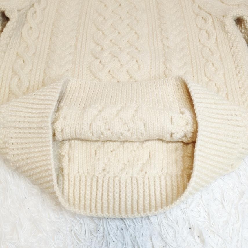 【美品】INVERALLAN ケーブルニット 肉厚 スコットランド ハンドメイド