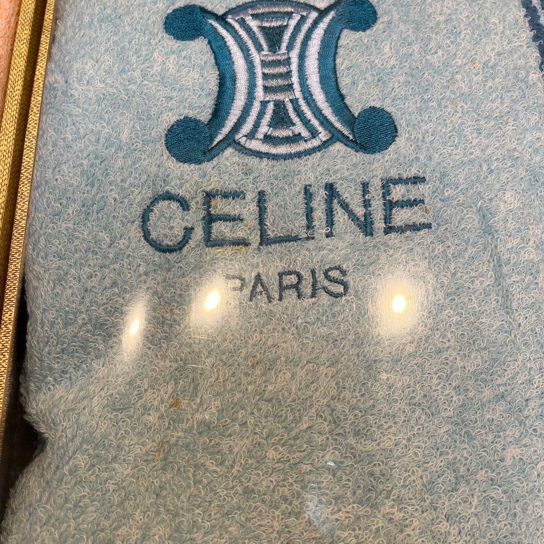 【新品・未使用】CELINE セリーヌ タオルケット タオル ピンク ブルー