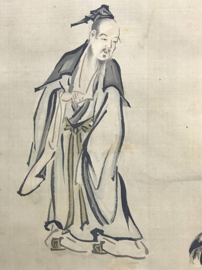 狩野周信/狩野如川周信/林和靖/人物図/横物/掛軸/名家伝来/AD-79