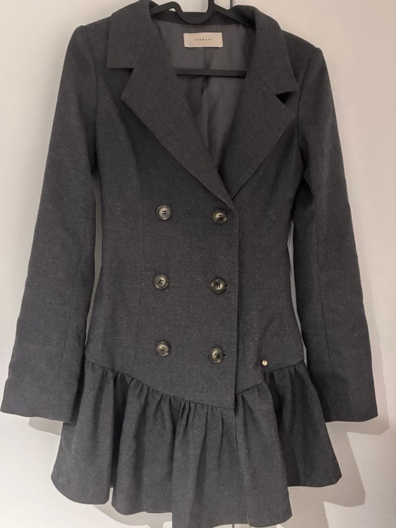 ANDMARY Donna gather mini dress グレーS