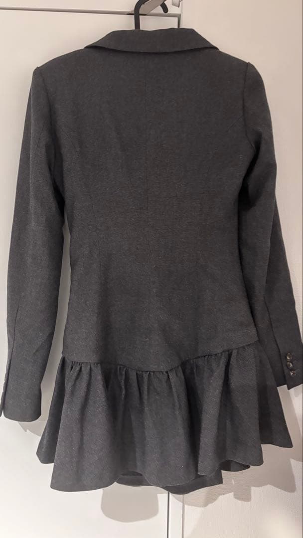 ANDMARY Donna gather mini dress グレーS