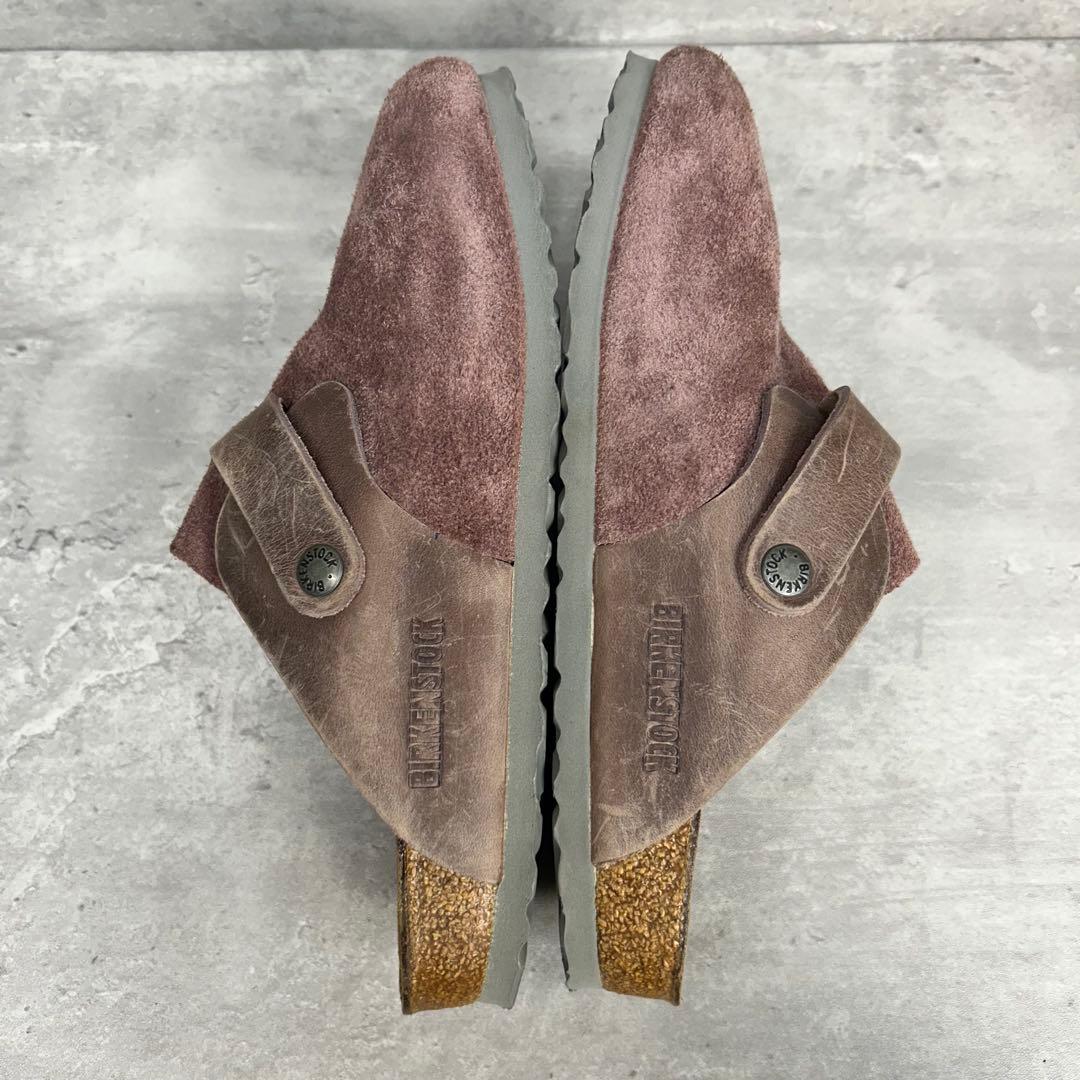 凵　ビルケンシュトック　ボストン　ナロー　24 レッドウッド　赤茶　サンダル　氺