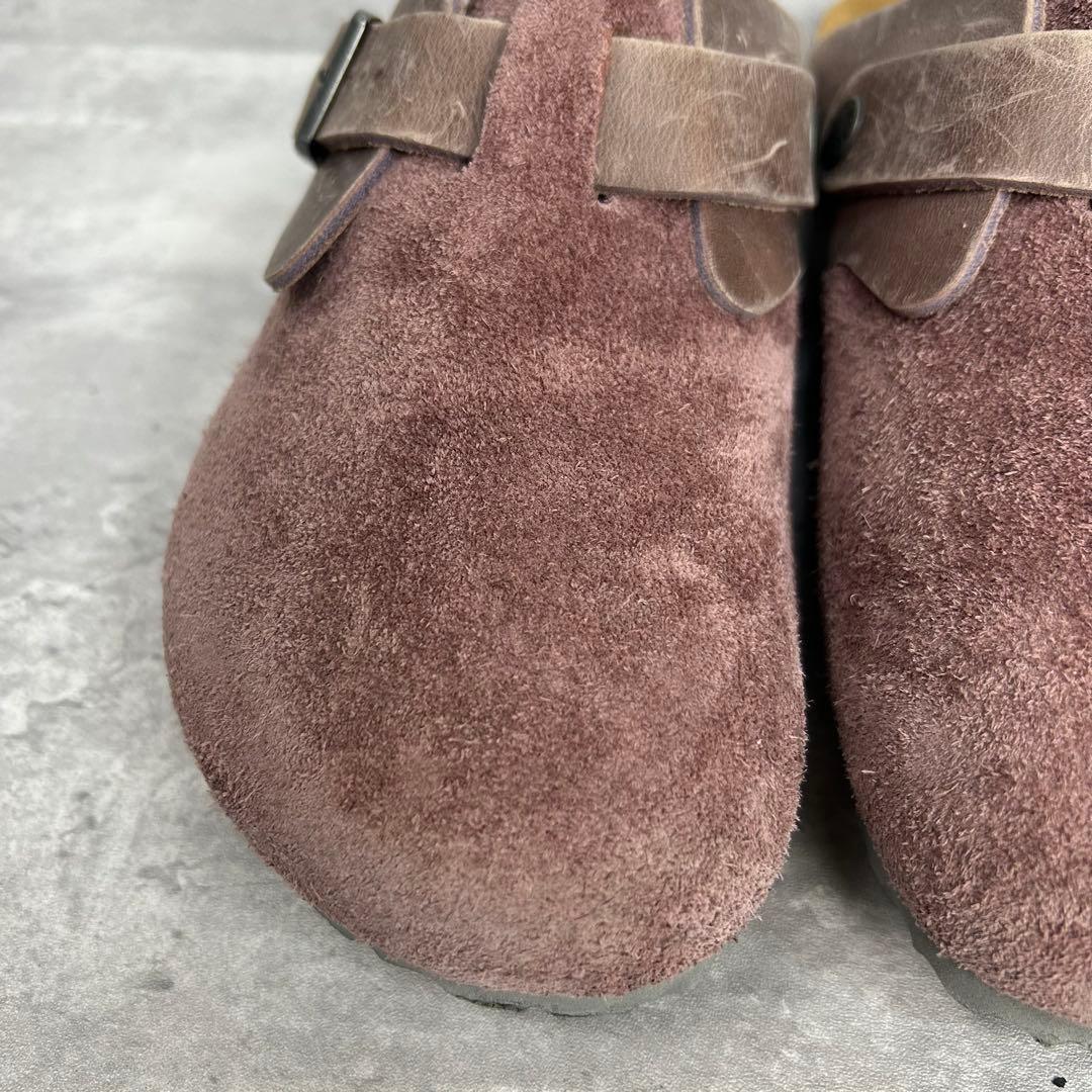 凵　ビルケンシュトック　ボストン　ナロー　24 レッドウッド　赤茶　サンダル　氺