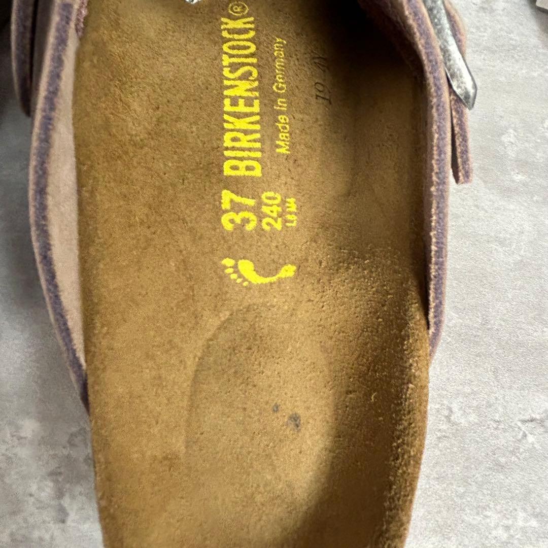 凵　ビルケンシュトック　ボストン　ナロー　24 レッドウッド　赤茶　サンダル　氺