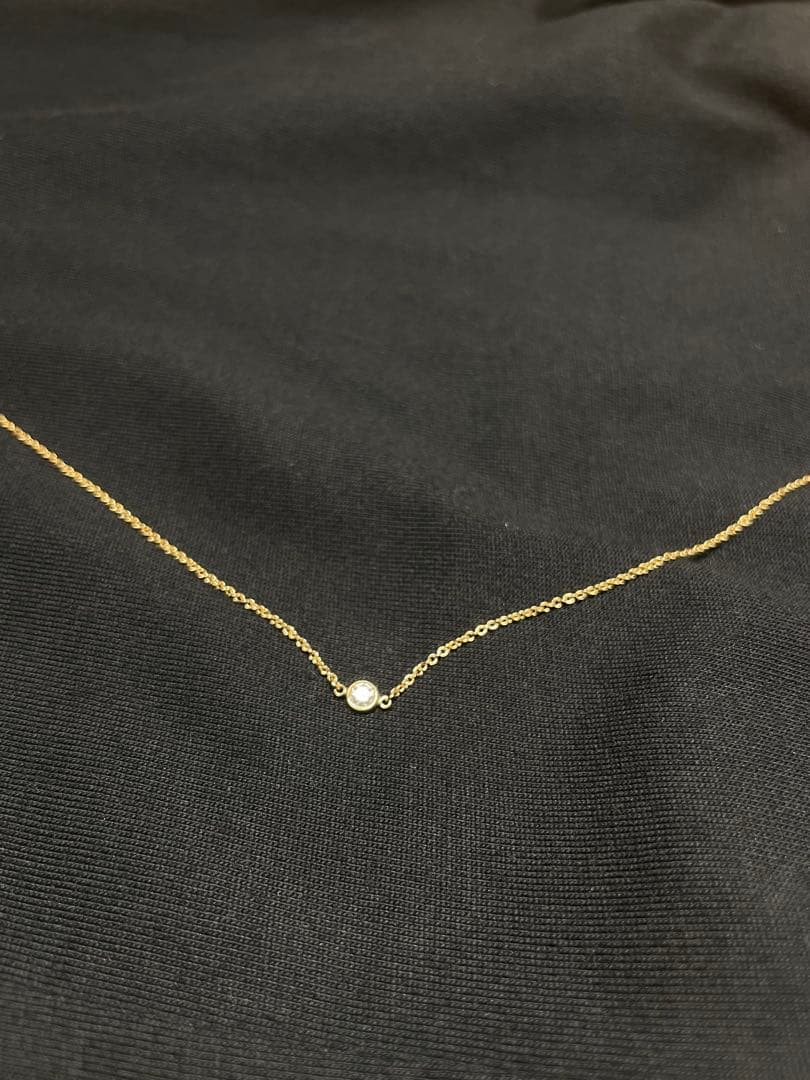 美品ティファニーダイヤモンドバイザヤード　イエローゴールド　エルサペレッティ