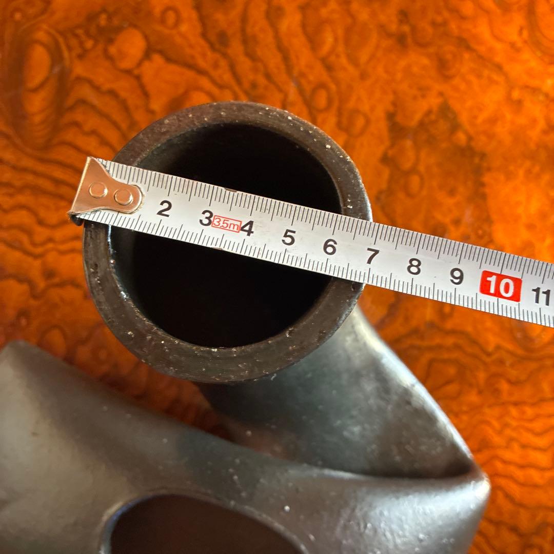 【未使用】いけばな　小原流　池坊　草月流　変形花器　自由花　オブジェ　信楽焼