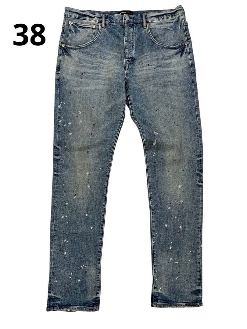 PURPLE BRAND P002 ダメージ加工デニムパンツ　w38