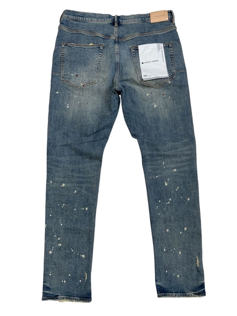 PURPLE BRAND P002 ダメージ加工デニムパンツ　w38