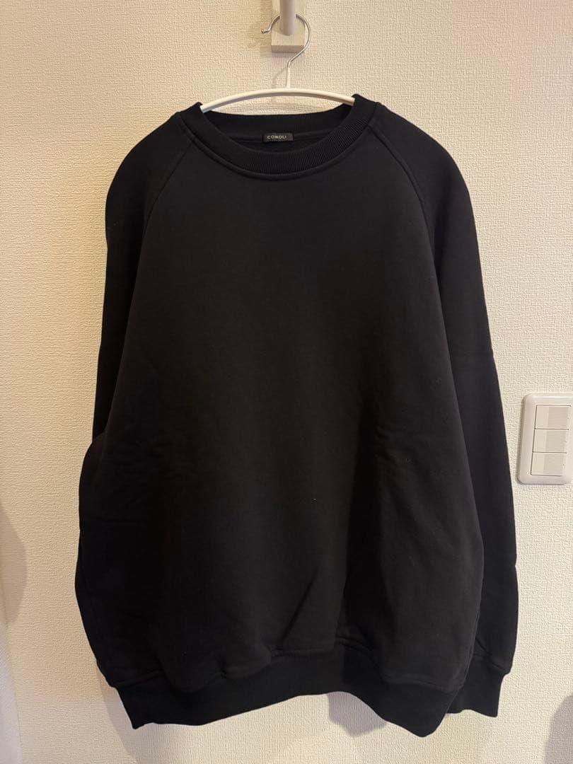 26SS COMOLI サイズ4 クルーネック ブラック