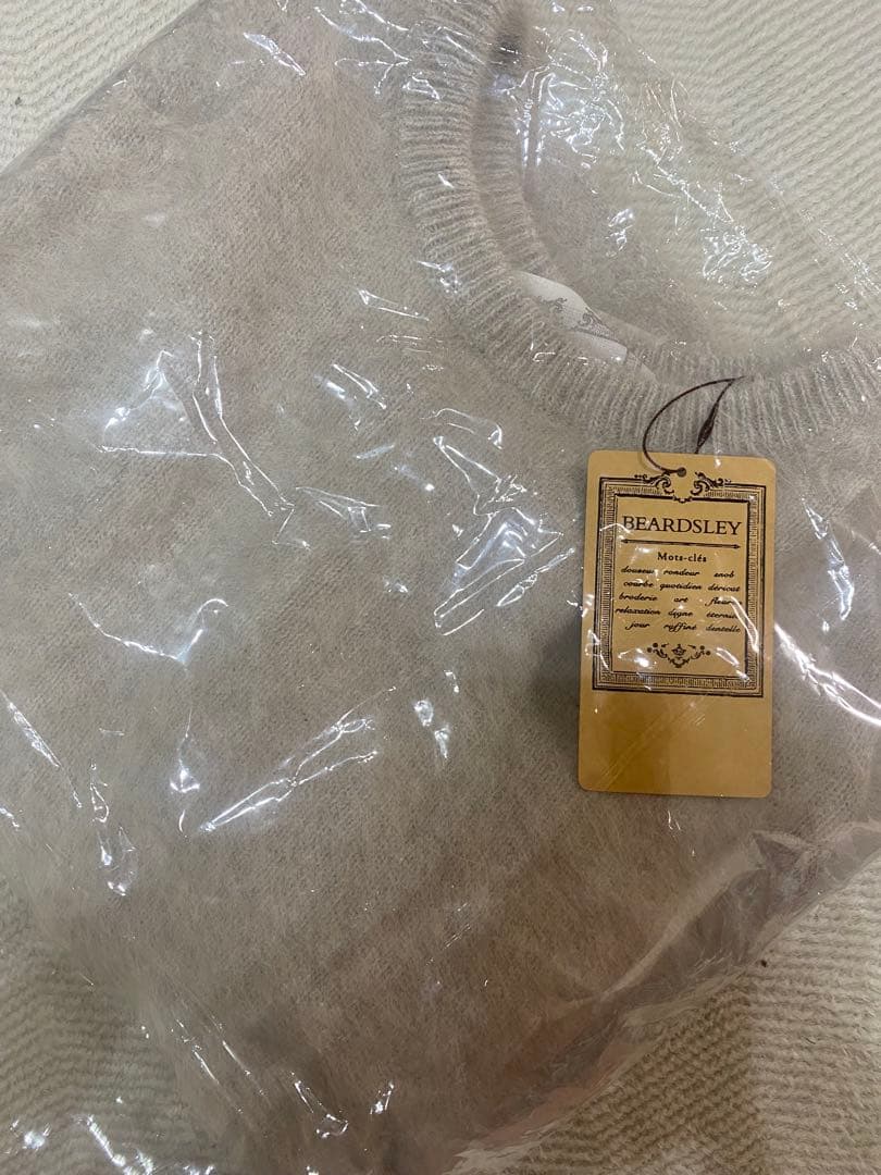 ビアズリー BEARDSLEY ファーニットポンチョ グレー