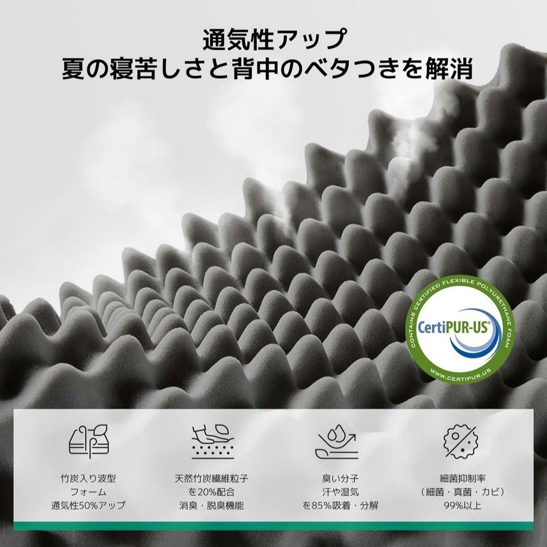 ❤24時間限定✨️セミダブル マットレス やや硬 厚さ16cm ウレタン グレー