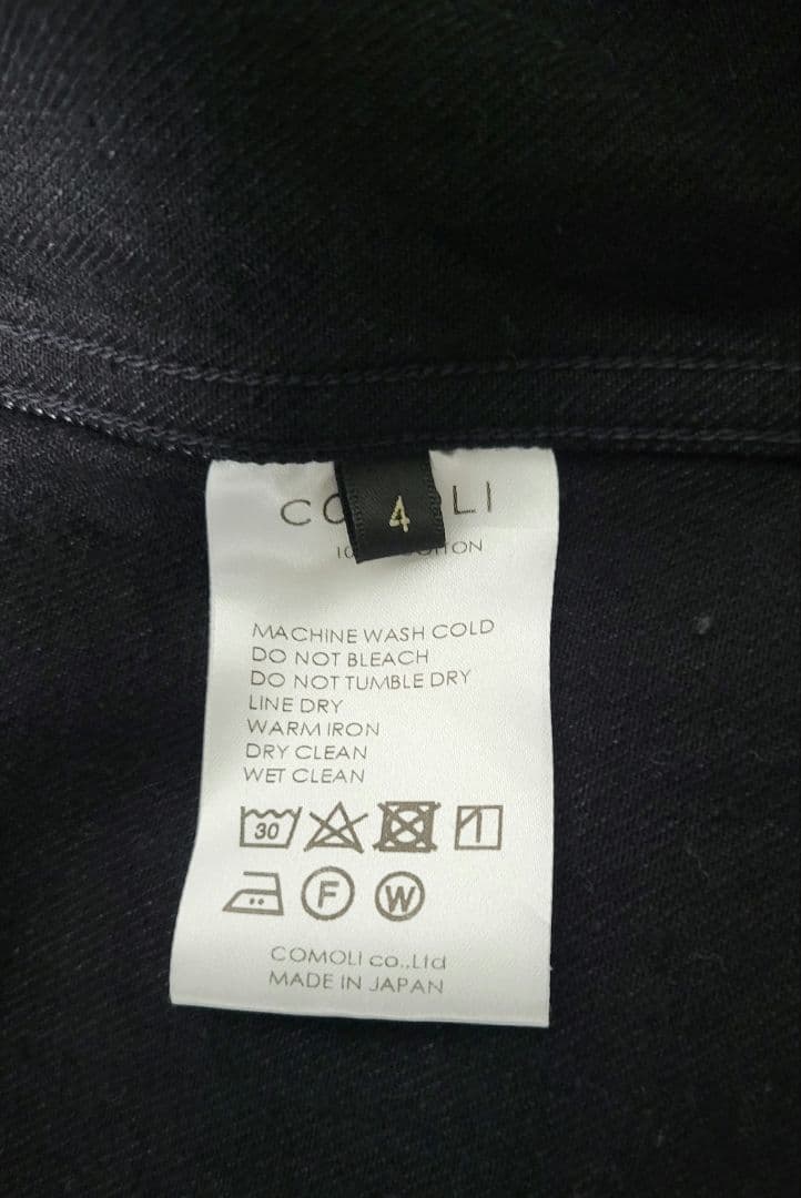 コモリテニムワークジャケット　BLACK　サイズ4