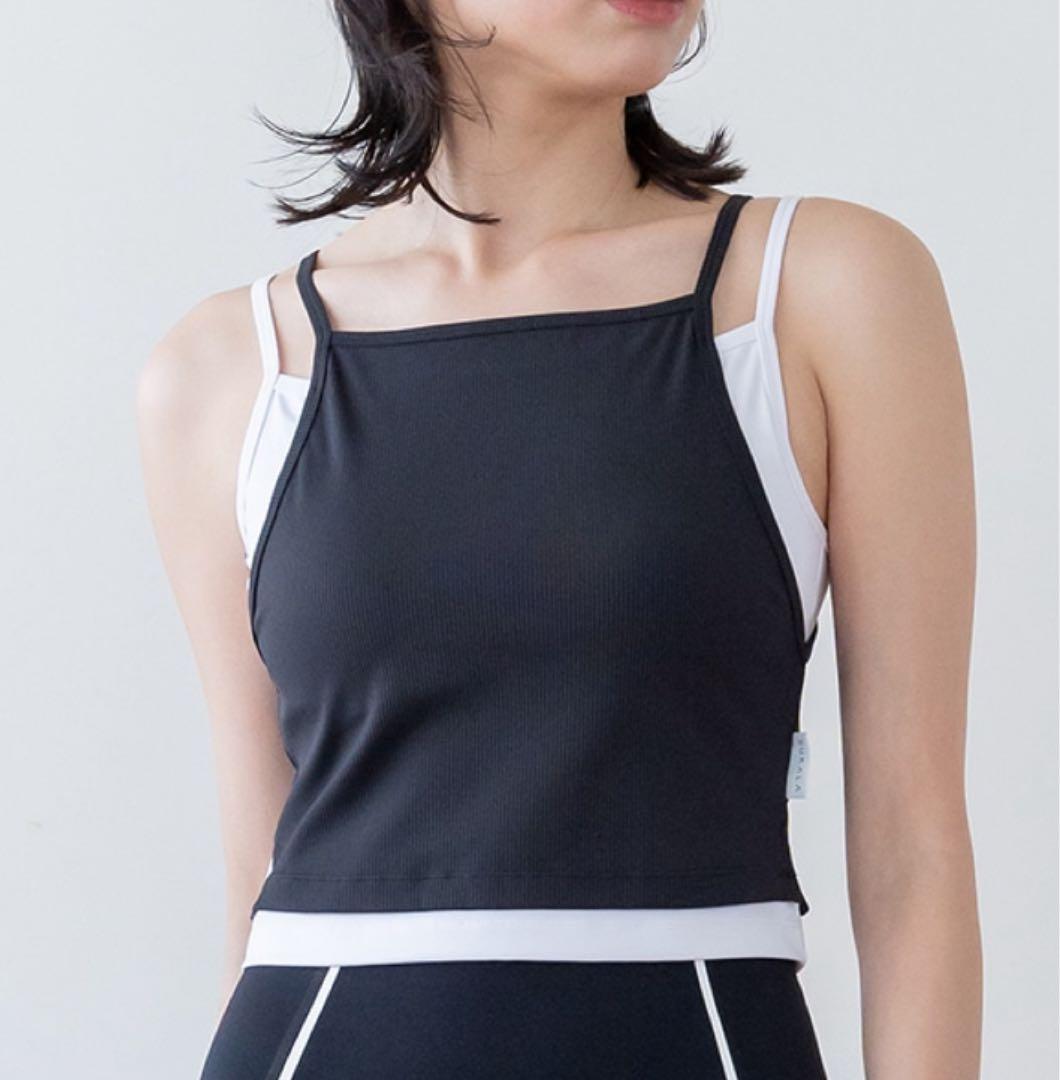 お盆セール⭐︎【SUKALA】リブコンビショートタンクトップ　Lサイズ