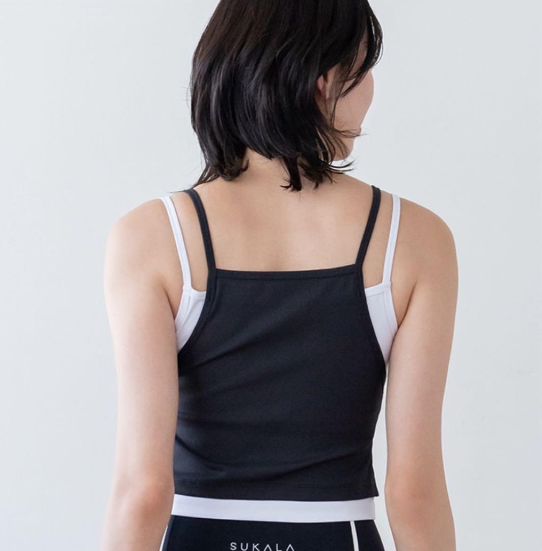 お盆セール⭐︎【SUKALA】リブコンビショートタンクトップ　Lサイズ