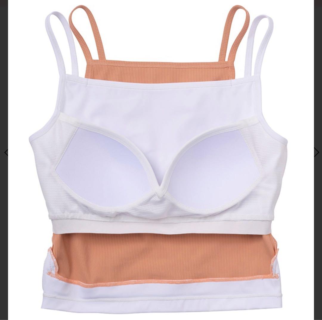 お盆セール⭐︎【SUKALA】リブコンビショートタンクトップ　Lサイズ