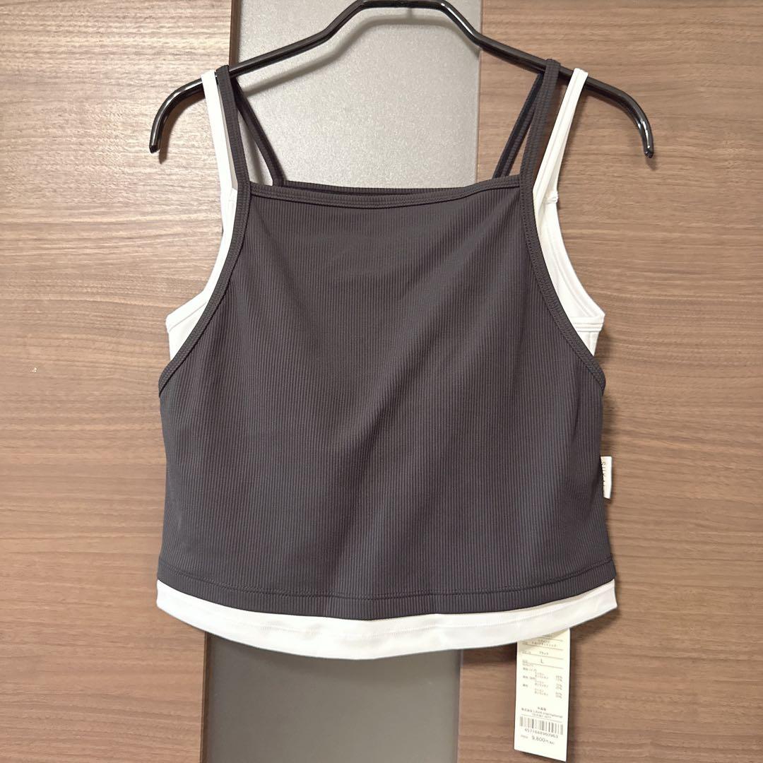 お盆セール⭐︎【SUKALA】リブコンビショートタンクトップ　Lサイズ