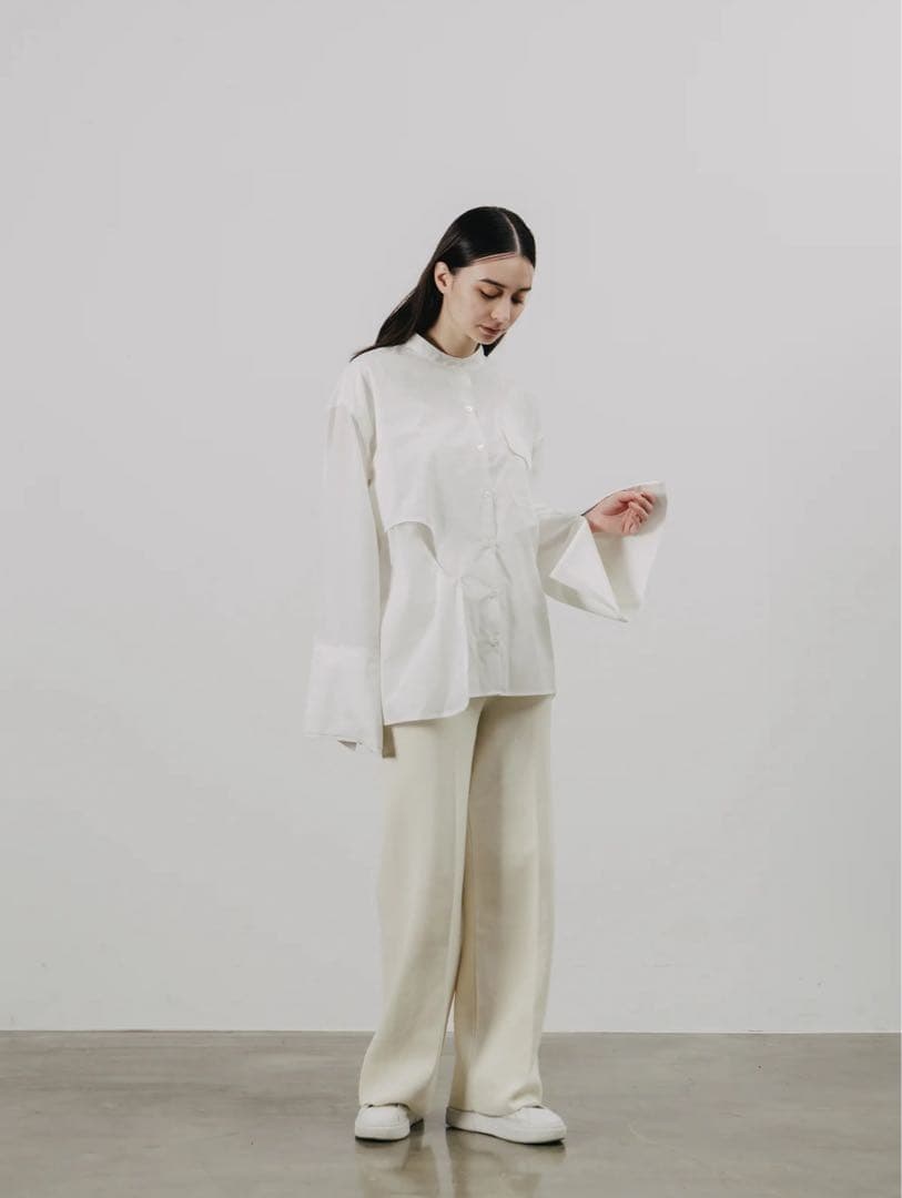 【新品タグ付き】UNOF Knit pants ニットパンツ ホワイト ふじあみ