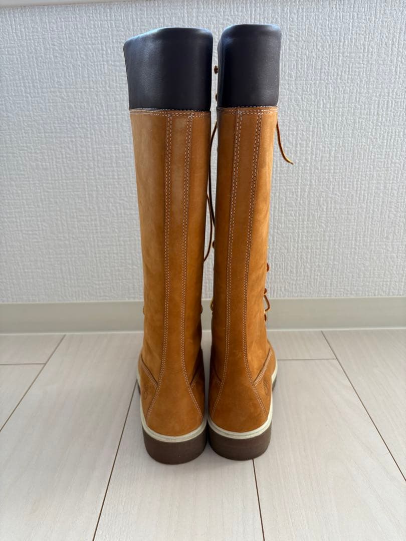 【新品】Timberland ブラウン スエード レースアップ ロングブーツ