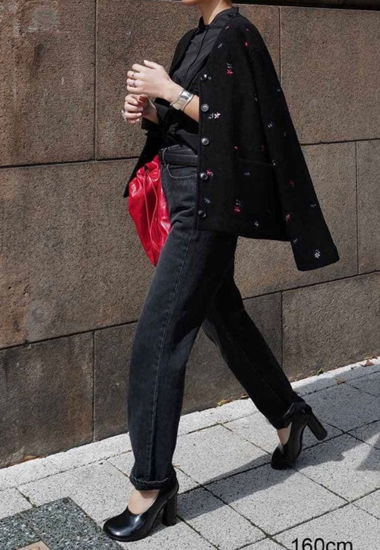 マチャット　machatt エンブロイダリー　ジャケット　ブラック